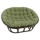 preview thumbnail 6 of 21, 65-inch by 48-inch Solid Twill Double Papasan Cushion (Cushion Only) Sage