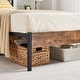 preview thumbnail 10 of 23, VECELO Twin Size Kids Bed Industrial Platform Bed Frame with Wood Headboard,Twin Size Bed Set of 2