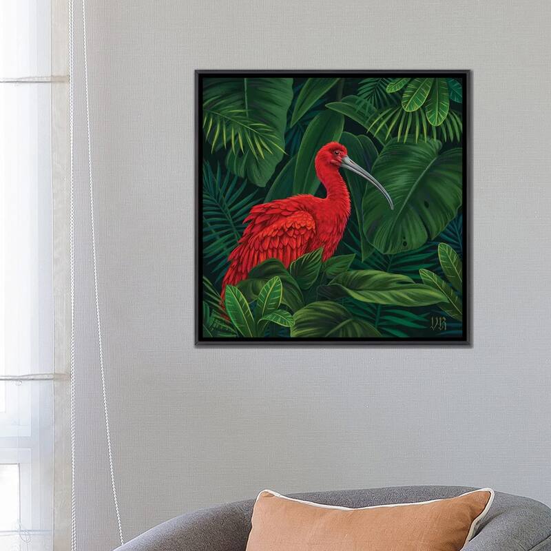 iCanvas "Scarlet Ibis" by Vasilisa Romanenko Framed