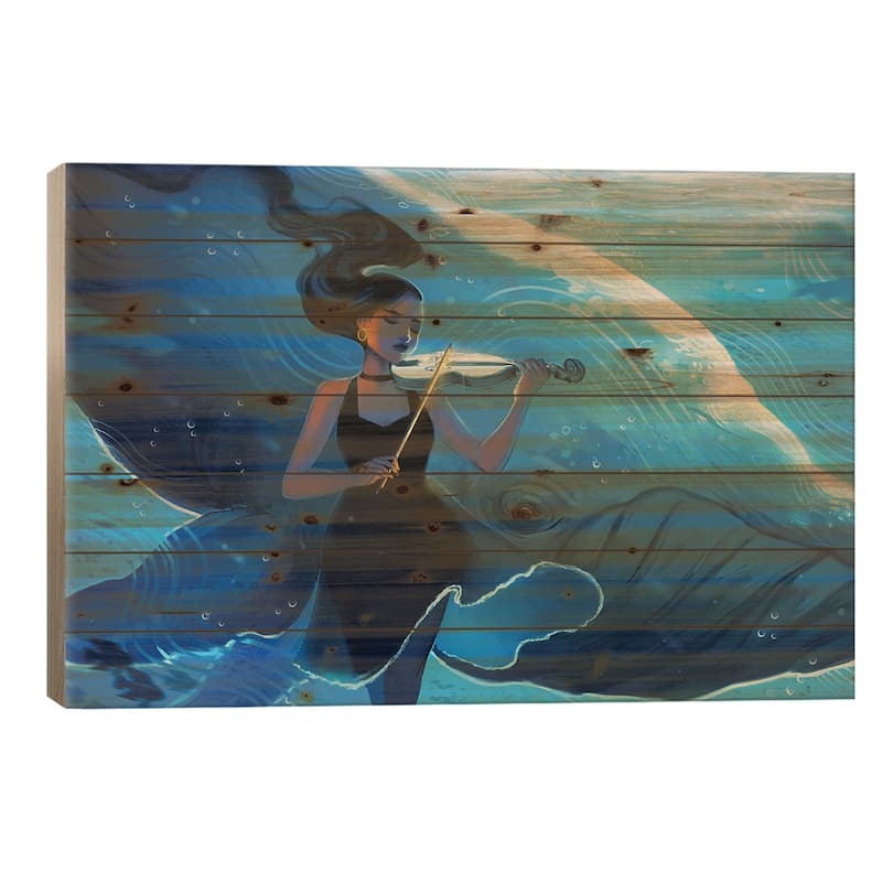 Serenade Print On Wood by Geneva B - Multi-Color - 26x40x1.5