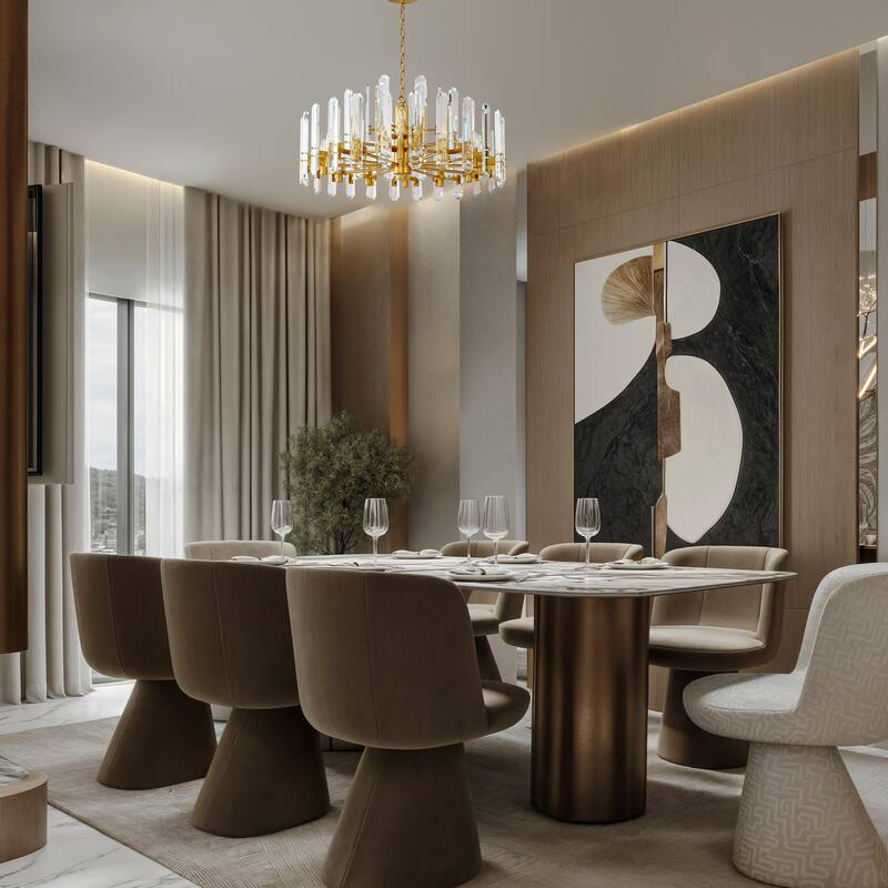 KAYLA 24- 54in Modern Luxury Crystal Chandelier Lighting - LED Ceiling Light Fixture