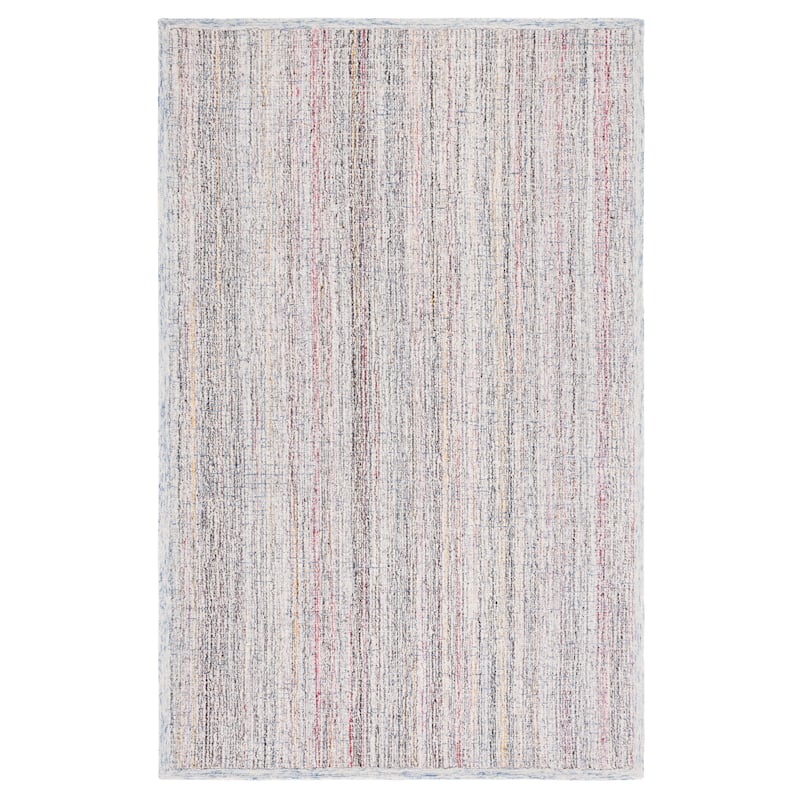 SAFAVIEH Handmade Abstract Saltanat Modern Rug - 6' Square - Red/Ivory
