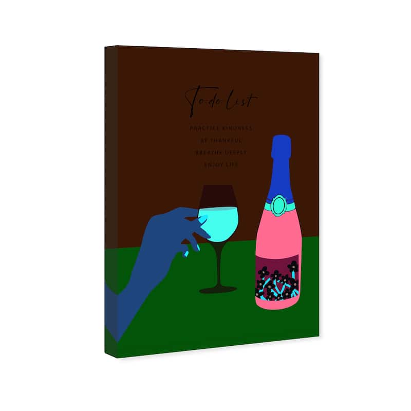 Wynwood Studio Canvas Drinks and Spirits To Do Drinks Purple and Lavender Modern & Contemporary Wall Art Canvas Print