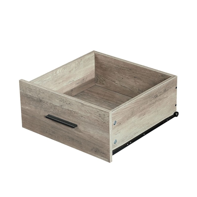 48.58" Modern Rustic Grey Wood Dresser Chest With Drawers