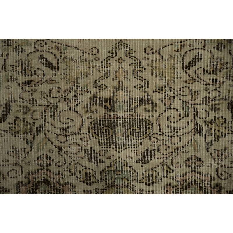 Hand Knotted Oriental 100% Wool Carpet Transitional Floral Beige & Ivories Anatolian Area Rug - 8' 2'' X 5' 8''