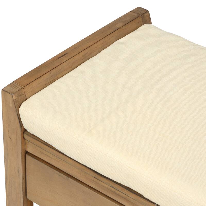 Shoe Rack with Cushioned Seat and Drawers, Multipurpose Entryway Storage Bench