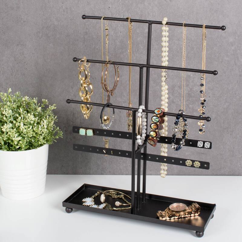 DII 3 Tier Jewelry Organizer Black