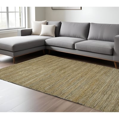 HomeRoots Striped Lodge Rectangle Area Rug