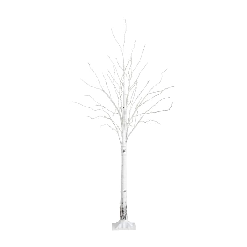 Pre-Lit Birch Artificial Christmas Tree - 6' - Color Changing LED Lights