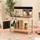 preview thumbnail 1 of 7, Outdoor Mud Kitchen Playset for Kids with Removable Sinks - 26.5" x 12" x 32" Kitchens