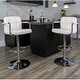 preview thumbnail 43 of 103, Quilted Vinyl Adjustable Chrome Bar Stool (Set of 2) White