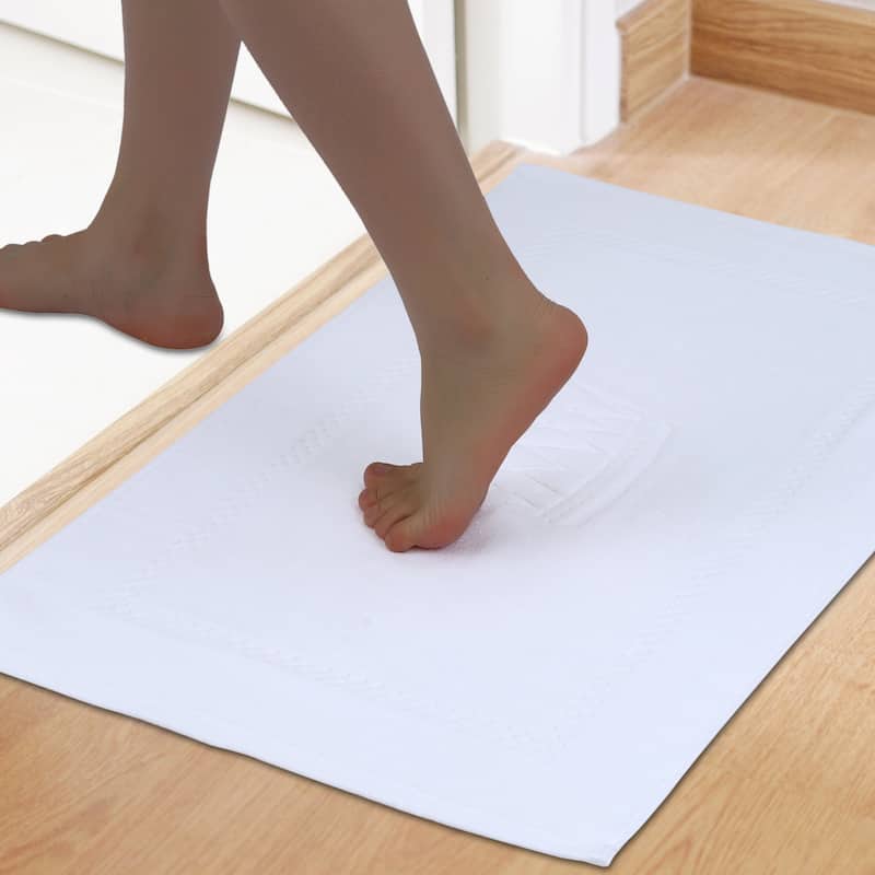 Absorbent Bath Rugs Reversible Cotton Spa Quick Dry Non Slip Bathroom Mat Home Necessities Hotel