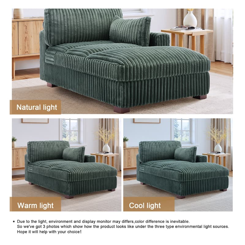 Oversized L-Shape Upholstered Chaise Lounge Sofa Couch