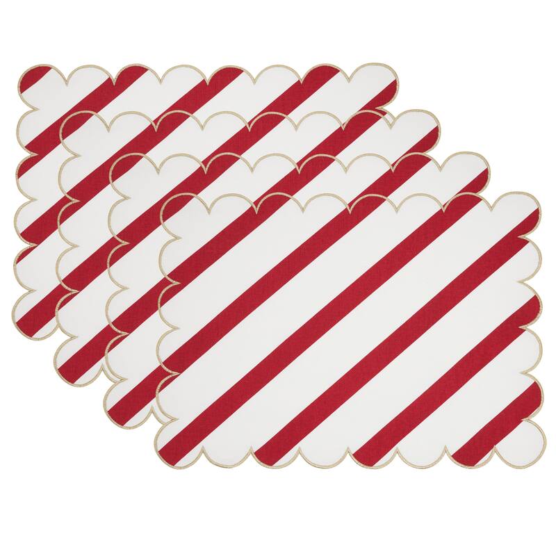 Eco Scallop Border Placemat (Set of 4) - 14"x20"