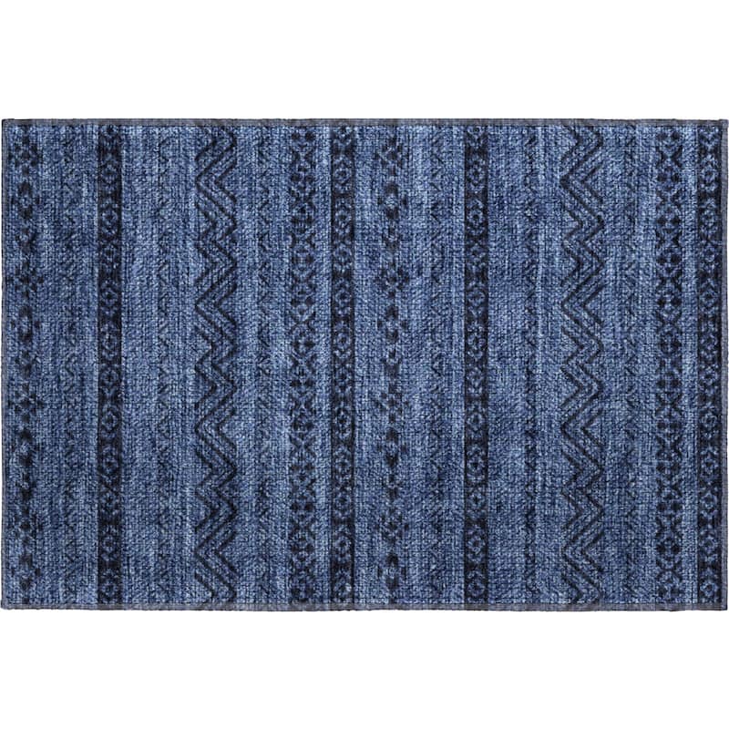 Premium Washable Super Soft Global Stripes Mayfield Rug