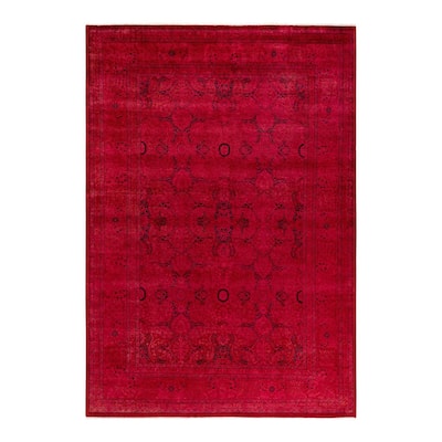 Fine Vibrance, One-of-a-Kind Hand-Knotted Area Rug - Pink, 6' 1" x 8' 10" - 6' 1" x 8' 10"