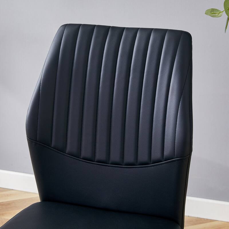 Simple Chair -Set of 4 High Resilience Dining Chair with Metal Silver Leg