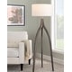 preview thumbnail 16 of 43, The Gray Barn Brevet Contemporary Tripod Floor Lamp with Fabric Shade