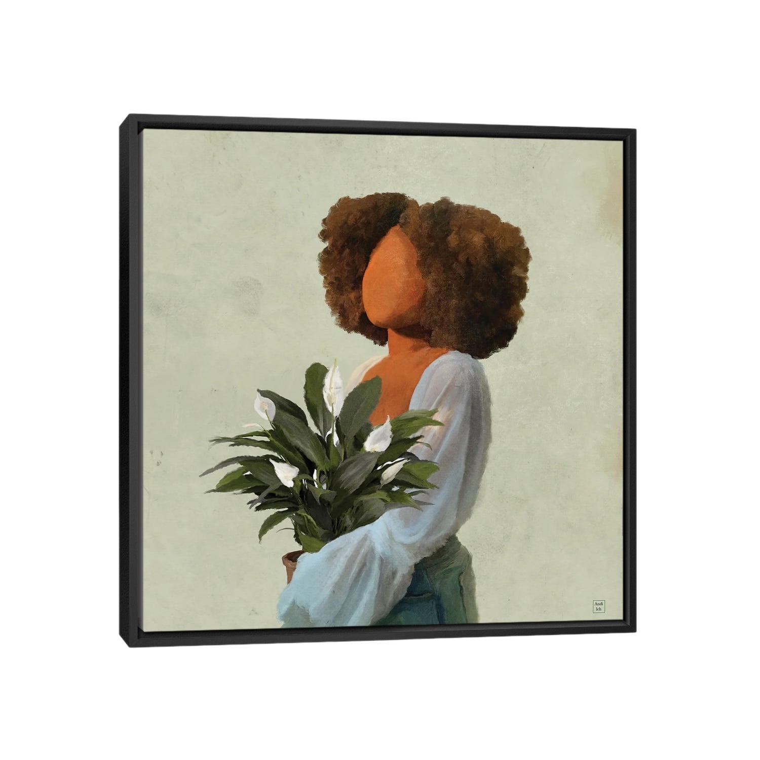 iCanvas "Peace Lilies" by Andileh Framed Canvas Print