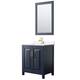Option Dark Blue, Gold Trim, White Quartz Top