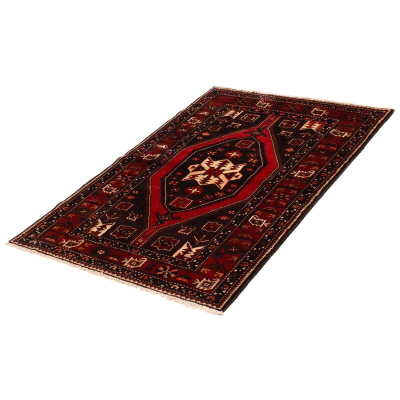 ECARPETGALLERY Hand-knotted Andelz Red Wool Rug - 4'7 x 6'10