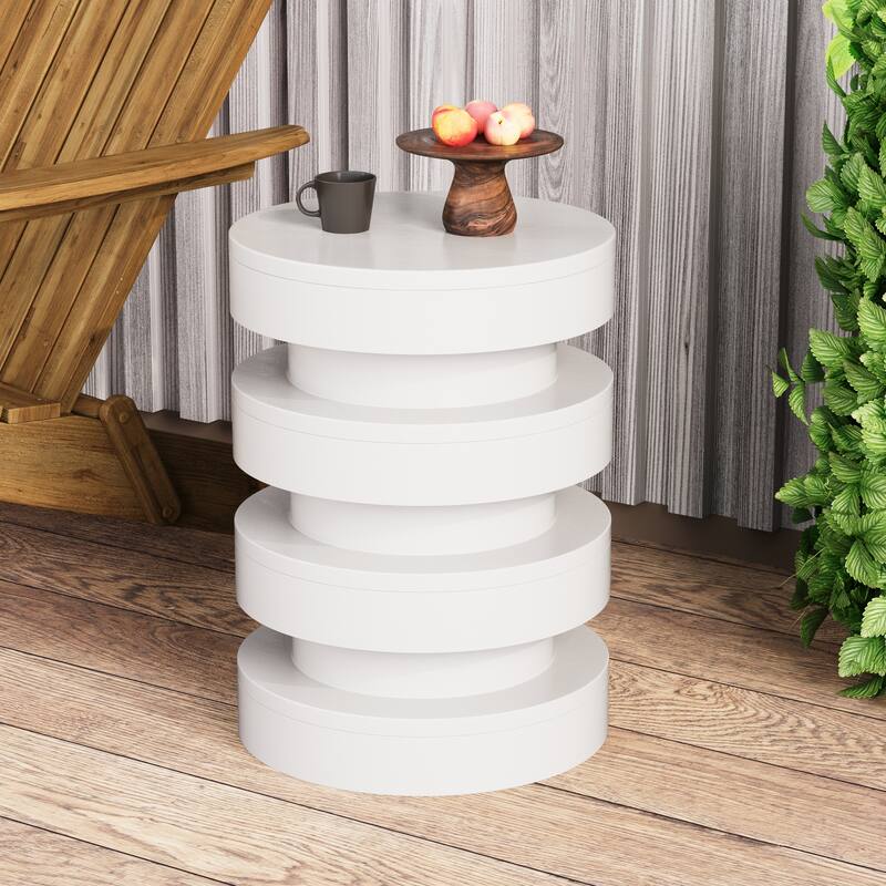 Christopher Knight Home - Aurex Modern Outdoor MGO Side Table with 3-Tier Sculptural Design