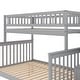 preview thumbnail 12 of 24, Lodge Design Twin over Full Wood Bunk Bed with Trundle,Staircase with Storage Shelves,High Safety Guardrail