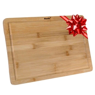 Organic Bamboo Cutting Board with Juice Groove singles or set - Best K