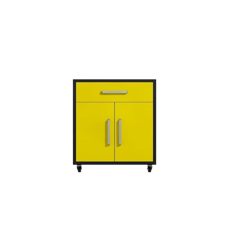 Manhattan Comfort Eiffel Mobile Garage Cabinet (Set of 2)
