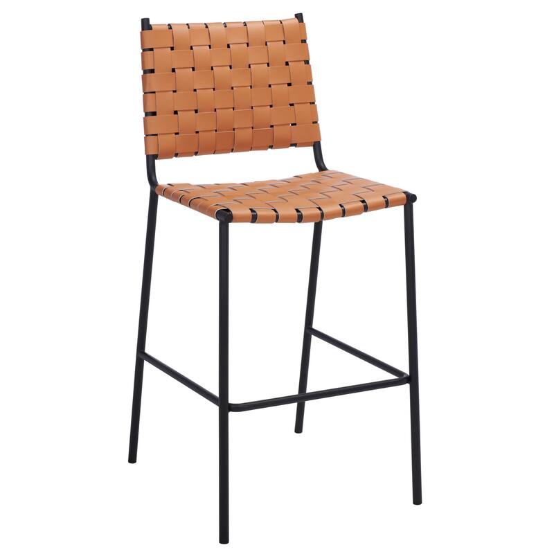 SAFAVIEH Malissie Woven Counter Stool - 18.5" W x 21" L x 40" H - 19Wx21Dx40H