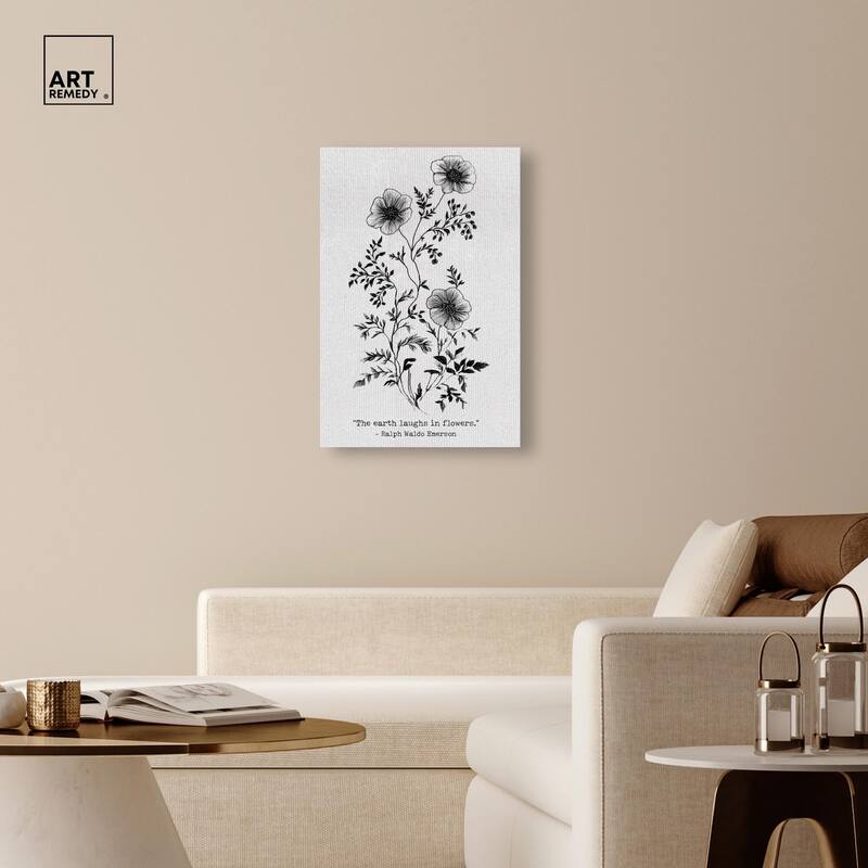 Earth Laughs in Flowers Canvas by Art Remedy, Gallery Wrapped