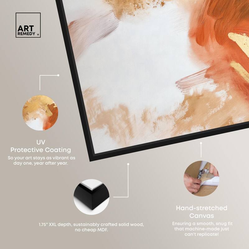 Golden Bronze Ripple II Canvas by Art Remedy