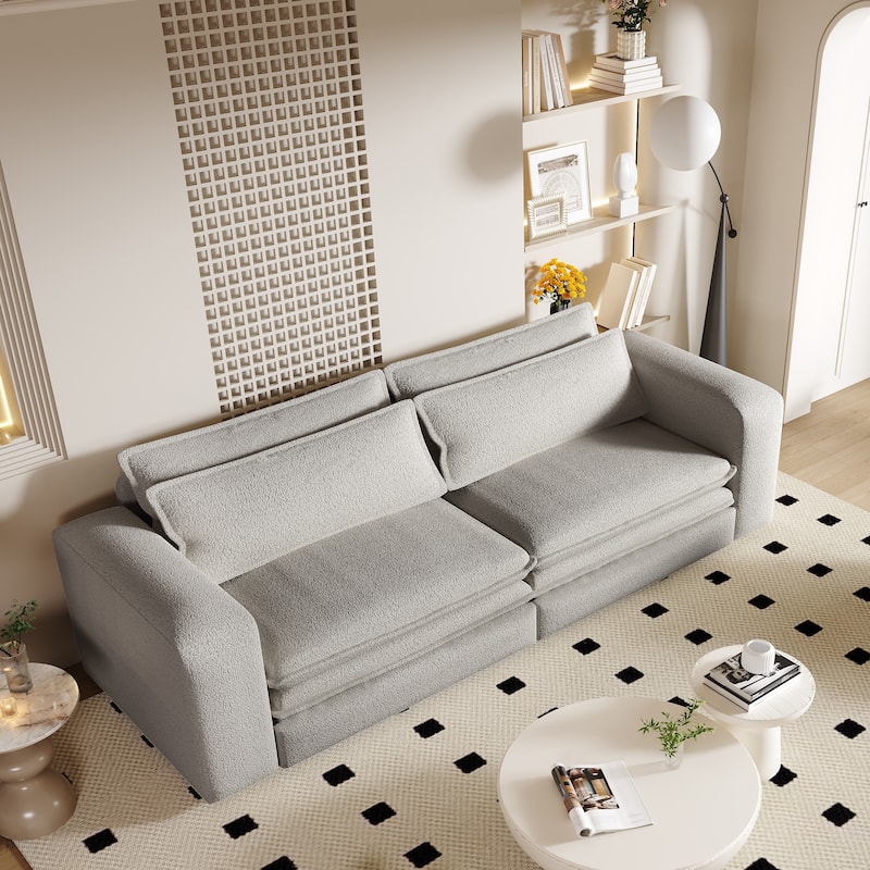 Homy Casa Pull-Out Sofa Bed, 2-in-1 Convertible Sleeper Couch