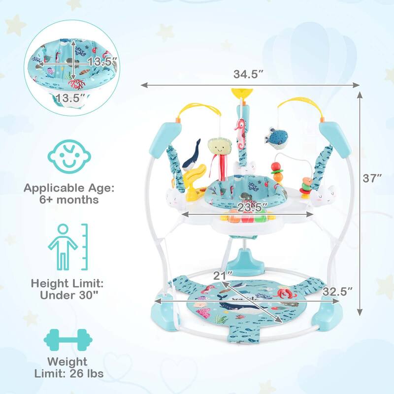 Costway Baby Stationary Activity Center Infant Jumper with Removable - See Details