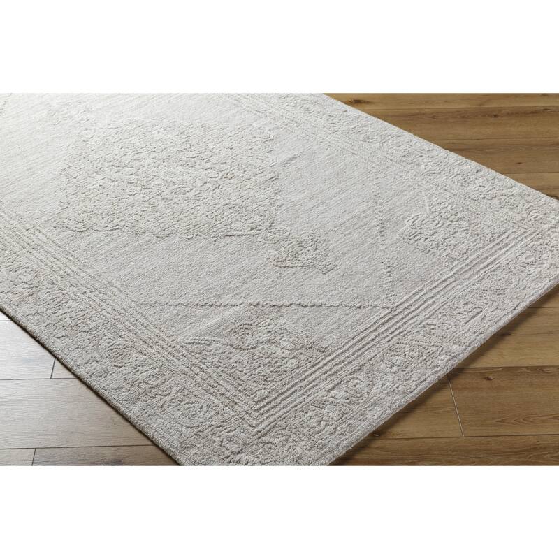 Anissa Casual Solid Color Wool Area Rug