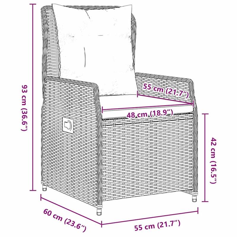 vidaXL Garden Dining Set Poly rattan