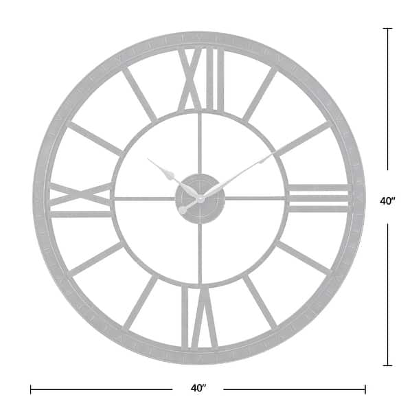 dimension image slide 3 of 3, FirsTime & Co. Big Time Wall Clock, Plastic, 40 x 2 x 40 in, American Designed