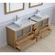 preview thumbnail 24 of 51, Vanity Art 84" Double Sink Bathroom Vanity Set with Engineered Marble Top and Free Mirrors