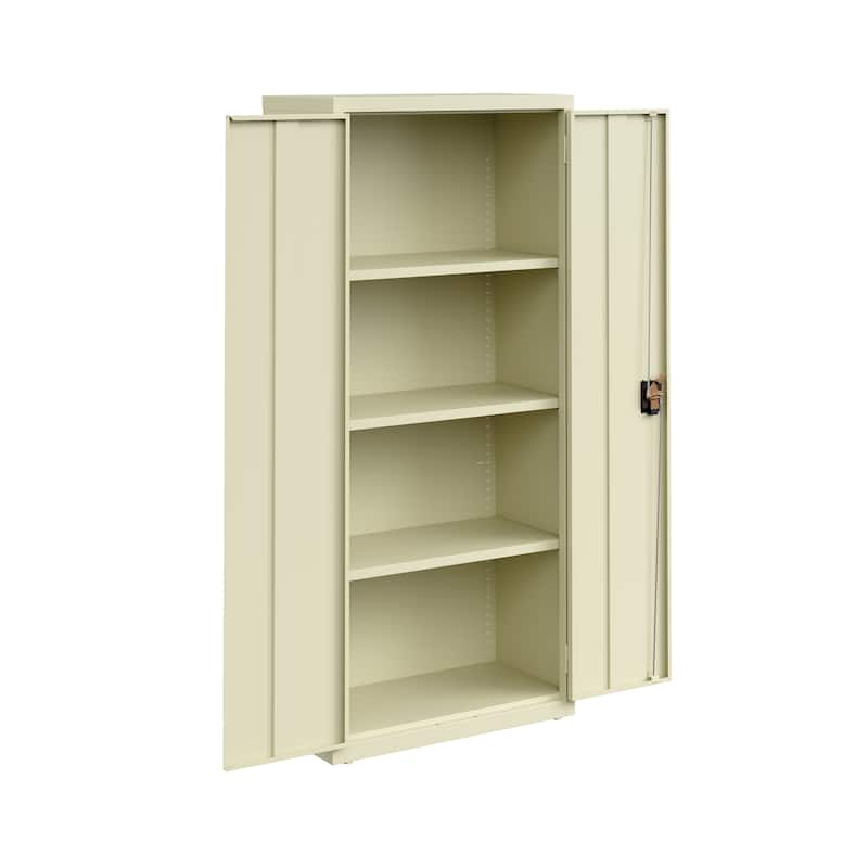 Hirsh Welded Steel Storage Cabinet with 4 Shelves, 15"Dx30"Wx66"H, Putty