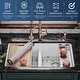 preview thumbnail 2 of 14, Karran QUWS-880 Undermount 32-1/2 in. Double Equal 50/50 Bowl Workstation Kitchen Sink