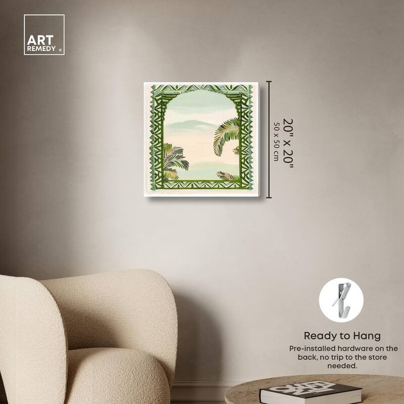 Palm View Vista Canvas by Art Remedy, Gallery Wrapped