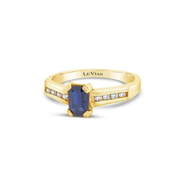 Encore by Le Vian Sapphire & Diamond 14K Yellow Gold Ring Size 7. Opens flyout.