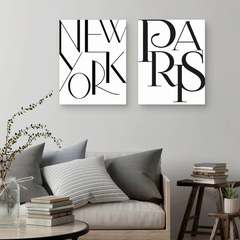 New York & Paris by Joni Whyte Canvas Art Prints