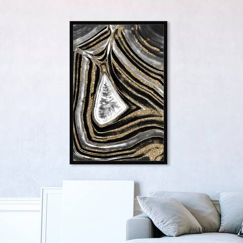 Oliver Gal 'AmoreGeo' Abstract Wall Art Framed Print Crystals - Black, Gold
