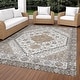 preview thumbnail 21 of 101, Machine Washable Indoor/ Outdoor Traditional Mankato Chantille Rug Pearl - 10' x 14'