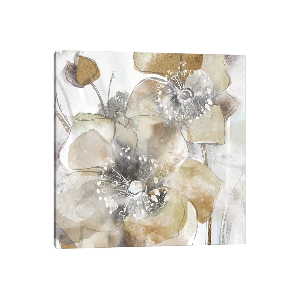 iCanvas "Taupe Spring Poppy II" by Maria Donovan Canvas Print