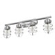 preview thumbnail 4 of 20, Hunter Starklake 4 Light Vanity Wall Light, Industrial, Cage, Rustic