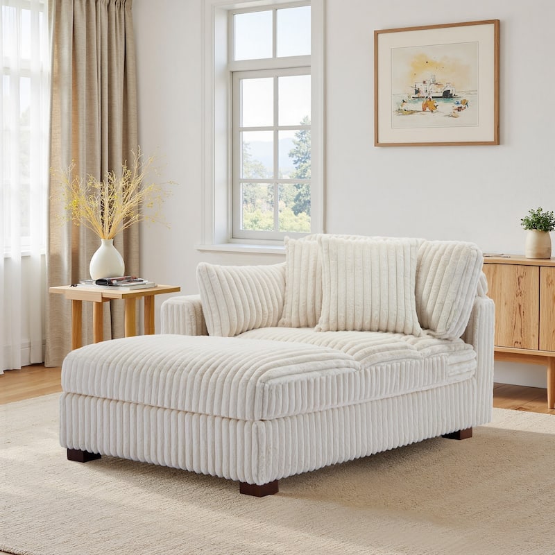 Modern Indoor Chaise Lounge Couch with Pillows