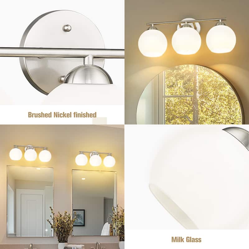 Globe Bathroom Vanity Light Bathroom Over Sink Lighting