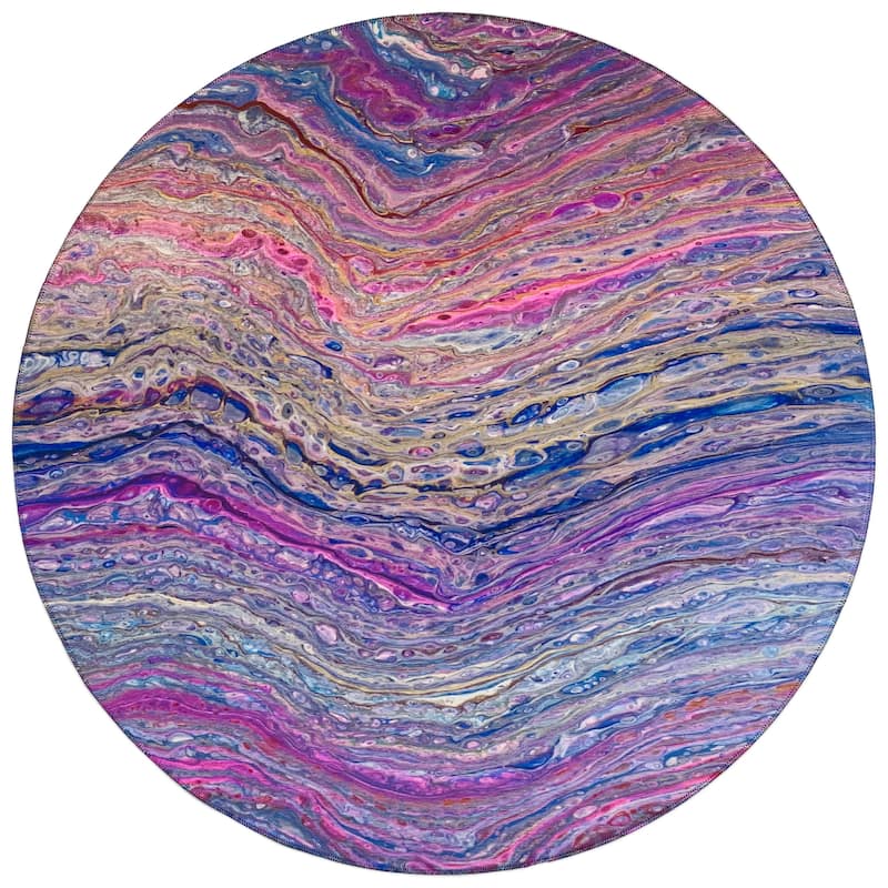 Indoor/ Outdoor Addison Karina Abstract Washable Area Rug